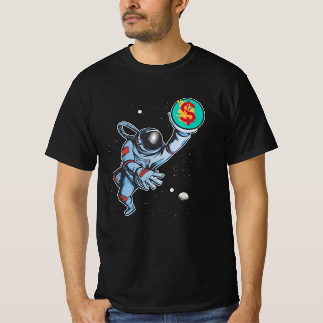 T-shirt Inflation pour l'astronaute lunaire (Devant)