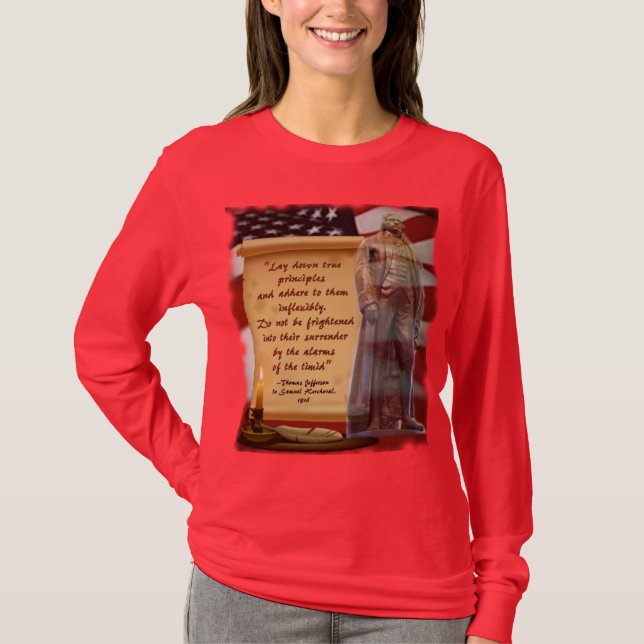 T-shirt Inflexibilité de Thomas Jefferson (Devant)