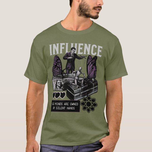 T-shirt Influence – Manipulation Mentale Contrôle Silencie (Devant)