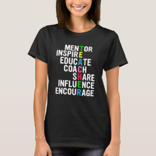 T-shirt influencer partager éduquer encourager le mentor i