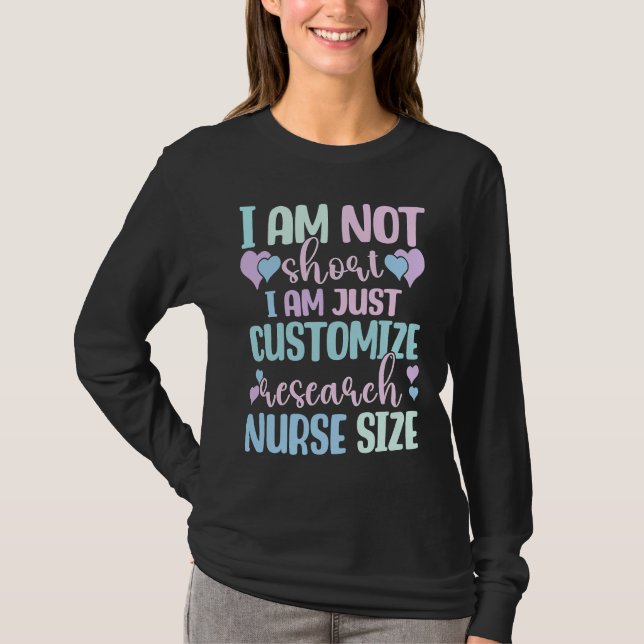 T-shirt Information Nursing Woman Customize Research Nurse (Devant)