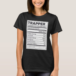 T-shirt Information nutritionnelle sur le trappeur