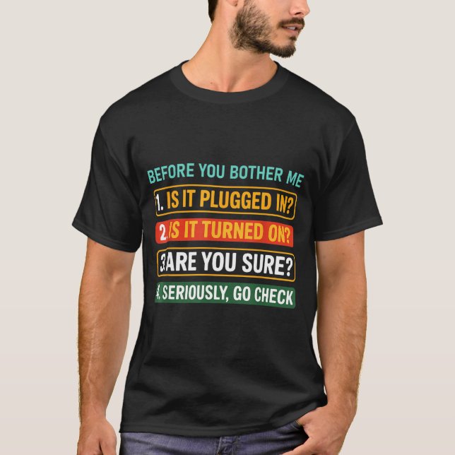 T-shirt Information Technology Tech _ Funny Technical Supr (Devant)