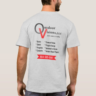 T-shirt Informations au dos du logo Outdoor Visions