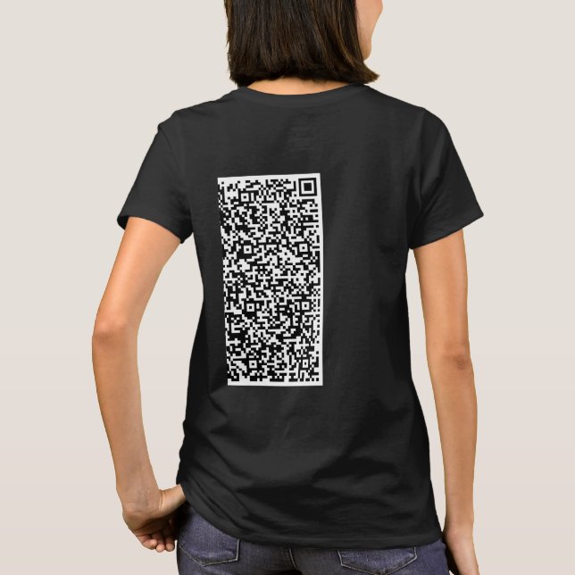 T-shirt Informations d'analyse de code QR personnalisées v (Dos)