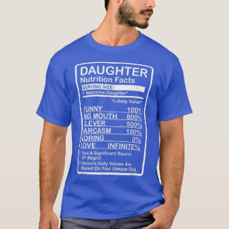 T-shirt Informations nutritionnelles de fille