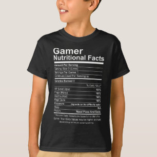 T-shirt Informations nutritionnelles de joueur Cool jeu vi