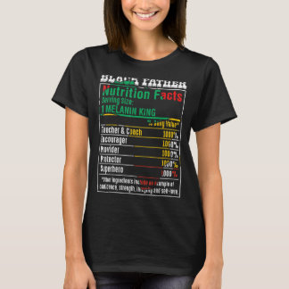 T-shirt Informations nutritionnelles du père noir Mélange