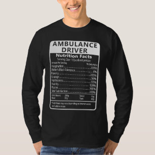 T-shirt Informations nutritionnelles pour conducteur d'amb