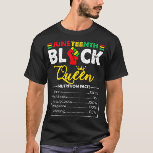 T-shirt Informations nutritionnelles pour reine africaine