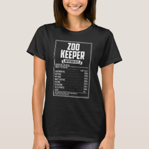 T-shirt Informations nutritionnelles pour soigneur de zoo