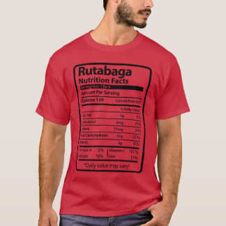 T-shirt Informations nutritionnelles sur le rutabaga, amis