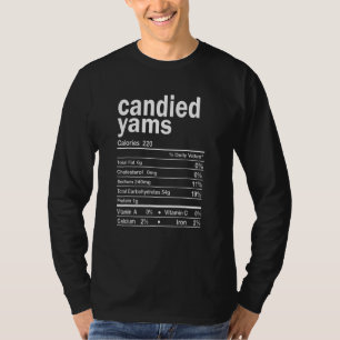 T-shirt Informations nutritionnelles sur les patates douce