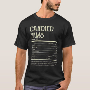 T-shirt Informations nutritionnelles sur les patates douce