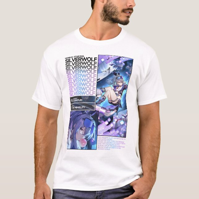 T-shirt Informations sur le personnage du loup de Silverwo (Devant)