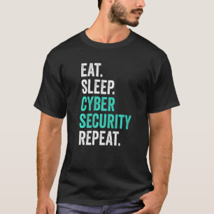 T-shirt Informatique Programmation IT Nerd Manger Sleep Cy
