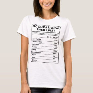 T-shirt Infos nutritionnelles sur les ergothérapeutes
