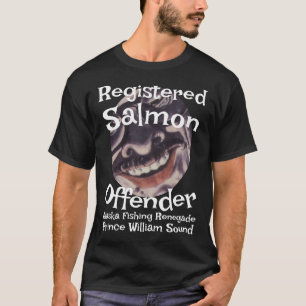 T-shirt Infraction Saumon enregistrée Alaska Fishing Socke