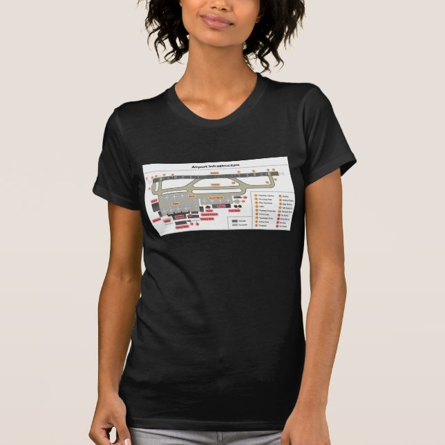 T-shirt Infrastructure de base de disposition de diagramme (Devant)