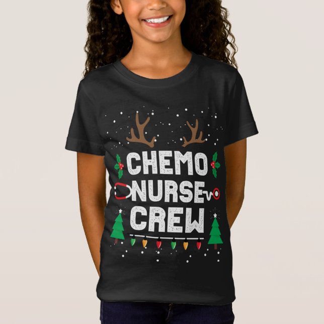 T-Shirt Infusion Chemo Infusion Nurse mignon Gnomes de Noë (Devant)