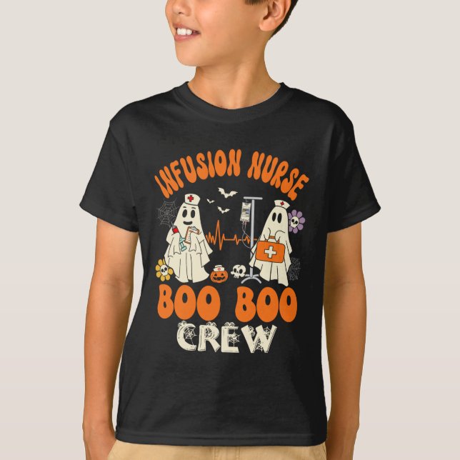 T-shirt Infusion Infirmière Boo Crew Infirmière Halloween  (Devant)