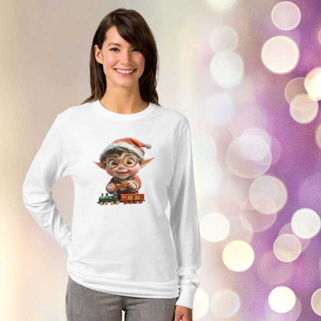 T-shirt Ingénierie Baby Christmas Elf Femme Tee (Créateur téléchargé)