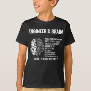 T-shirt Ingénierie drôle Humour Ingénieur Cerveau Plais