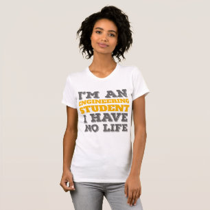T-shirt Ingénierie Je suis une étudiante en ingénierie san