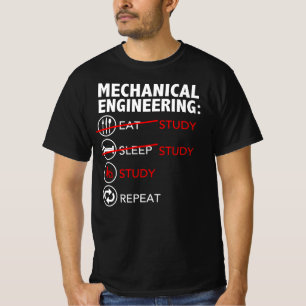 T-shirt Ingénierie mécanique Eat Study Sleep Student