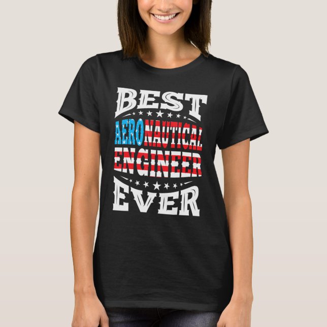T-shirt Ingénieur Aéronautique 4 Juillet Quart Usa Ameri (Devant)
