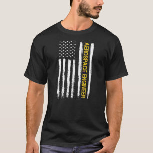 T-shirt Ingénieur aérospatial American Flag Engineering