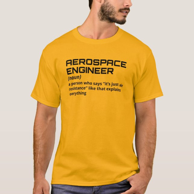 T-shirt Ingénieur aérospatial - Drôle Définition B-4 (Devant)