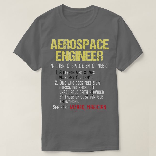T-shirt Ingénieur aérospatial Ingénieur aéronautique Aéron (Design devant)