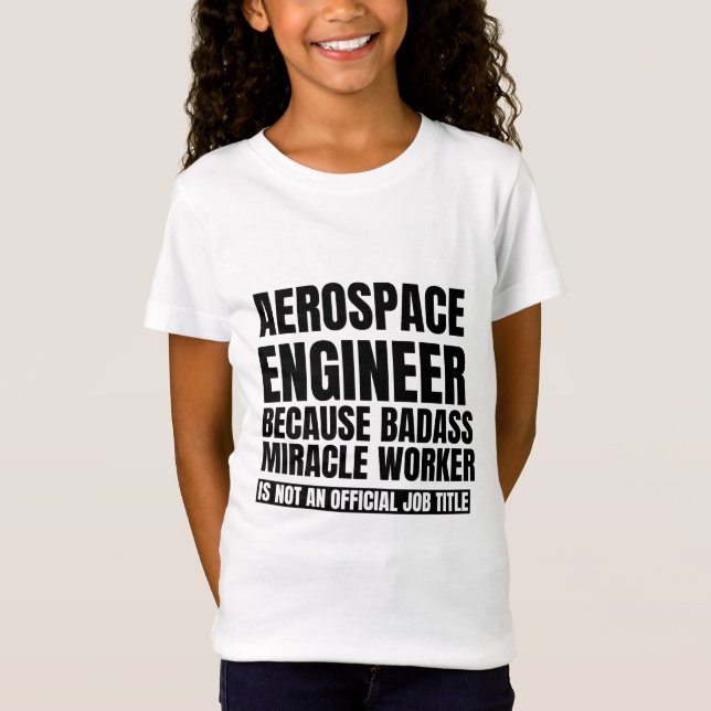 T-Shirt ingénieur aérospatial parce que le travailleur mir (Devant)