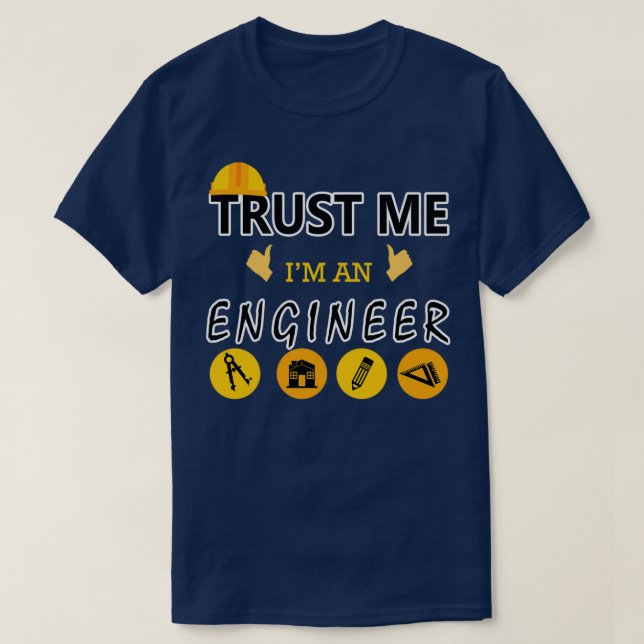 T-shirt Ingénieur amusant Faites-moi confiance Ingénieur G (Design devant)