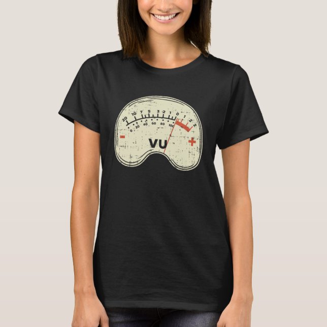 T-shirt Ingénieur audio Vu Meter pour son technicien audio (Devant)
