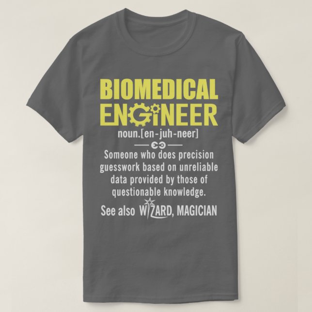 T-shirt Ingénieur biomédical Noun Drôle Définition (Design devant)