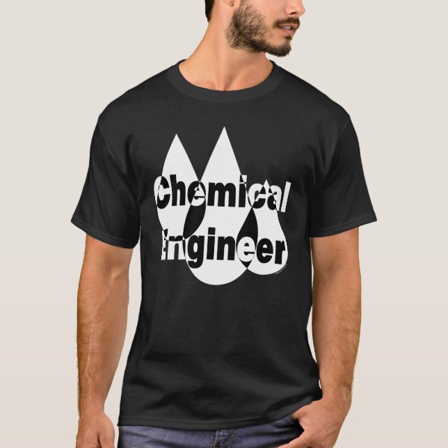 T-shirt Ingénieur chimiste gouttes (Devant)