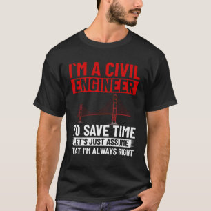 T-shirt Ingénieur civil Constructeur de pont ingénieur étu