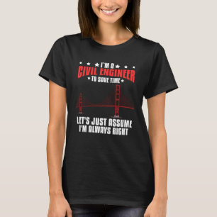 T-shirt Ingénieur civil Constructeur de pont ingénieur étu