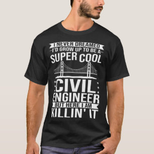 T-shirt Ingénieur civil Constructeur de pont ingénieur étu