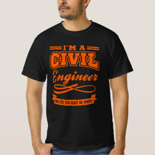T-shirt Ingénieur civil Diplôme d'ingénieur amusant