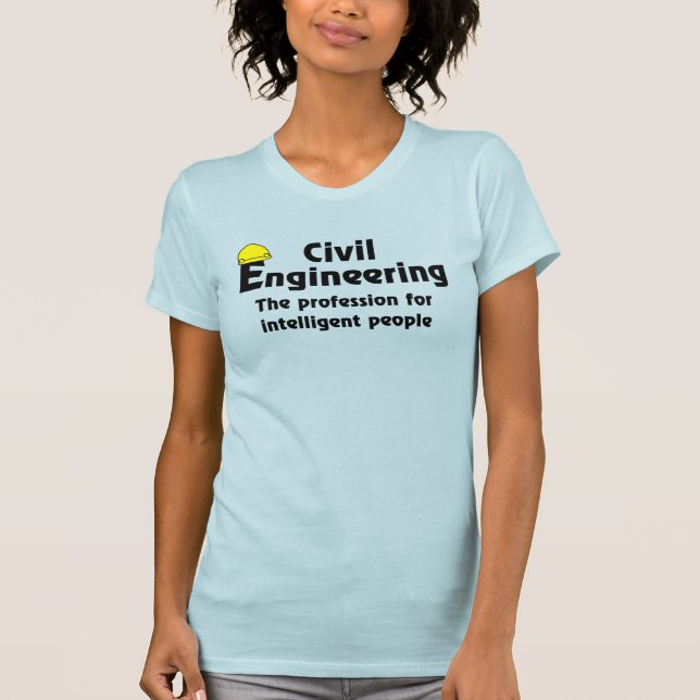 T-shirt ingénieur civil intelligent (Devant)
