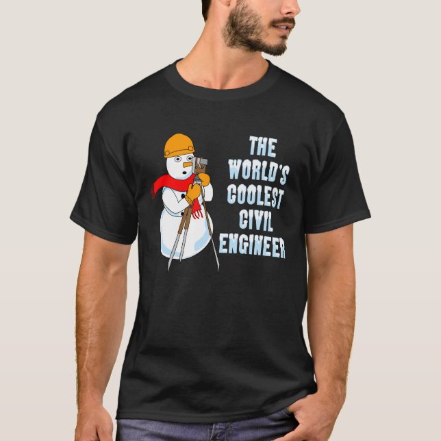 T-shirt Ingénieur civil le plus froid (Devant)