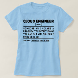 T-shirt Ingénieur Cloud Noun Étudiant Humour dit Cool empl
