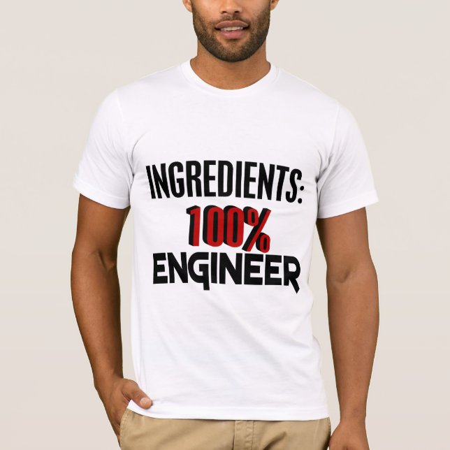 T-shirt Ingénieur de 100% (Devant)