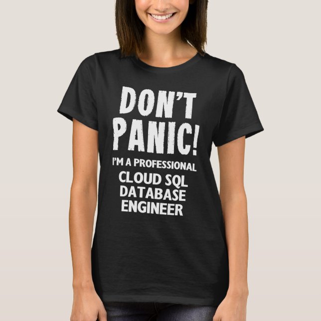T-shirt Ingénieur de base de données SQL cloud 1 (Devant)