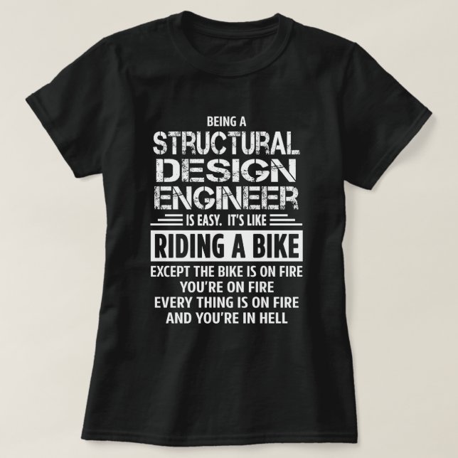 T-shirt Ingénieur de conception de structure (Design devant)