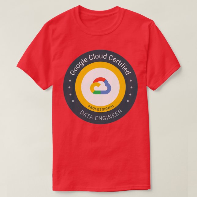 T-shirt Ingénieur de données professionnel certifié Google (Design devant)