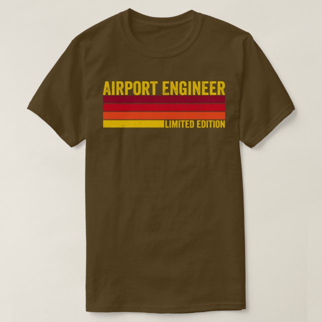 T-shirt Ingénieur de l'aéroport (Design devant)